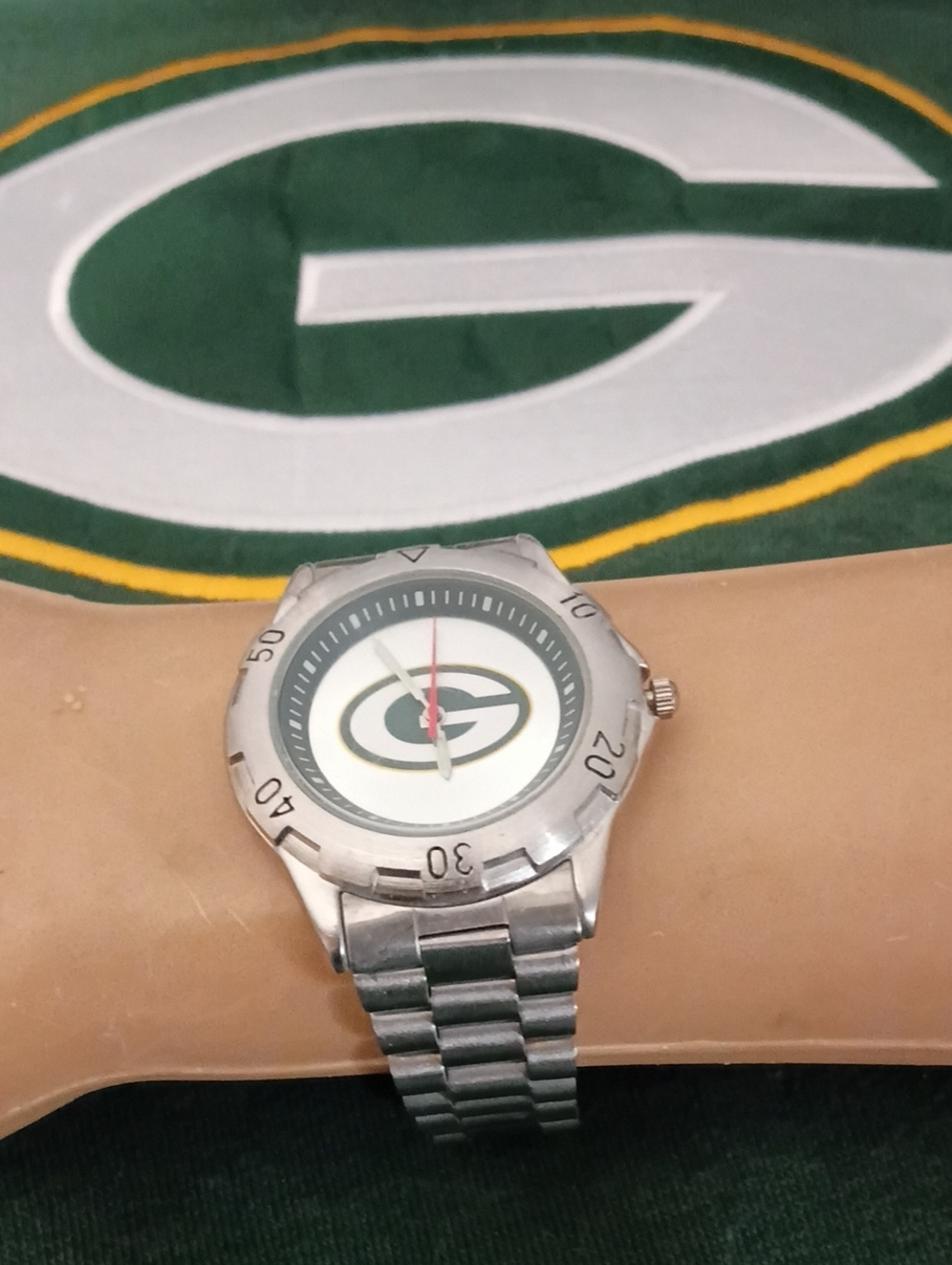 Green Bay Packers NFL Sweatshirt Youth XL 18/20 + Game Time Watch Bundle